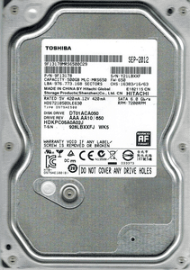 DISCO DURO 3.5 Toshiba 500 GB HDKPC01A0A02