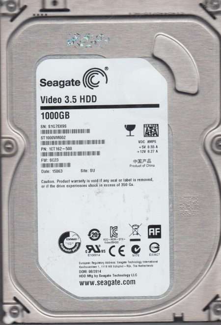 DISCO DURO SEAGATE PIPELINE HD 3.5" 1TB ST1000VM002 (refurbished)