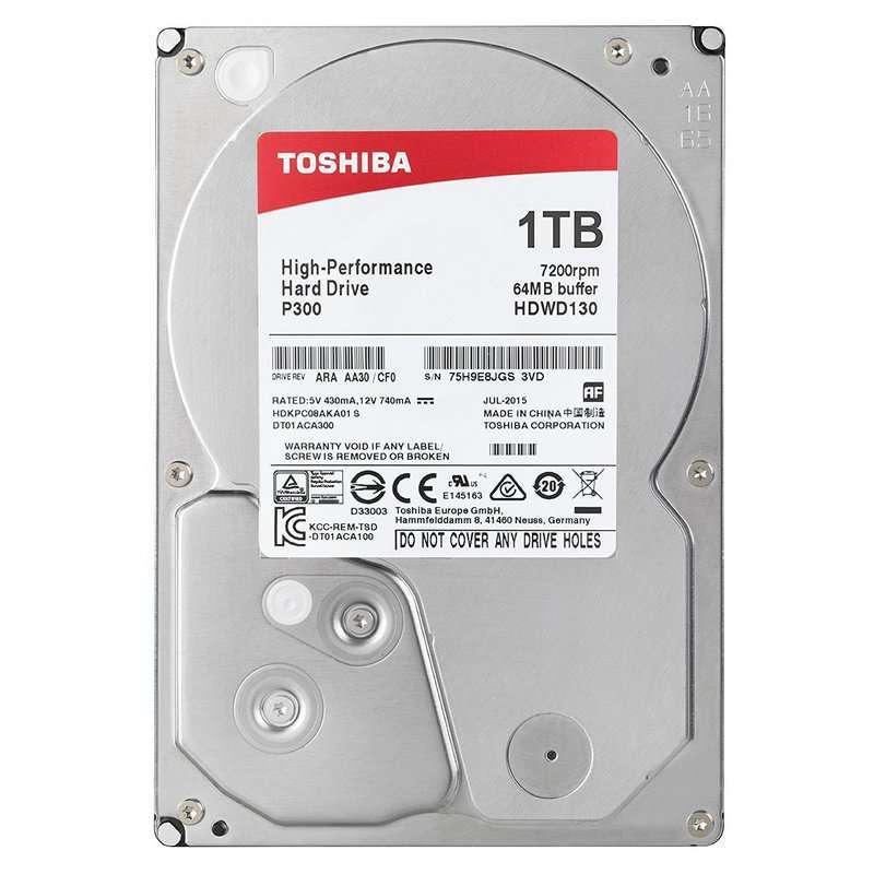 DISCO DURO HDD TOSHIBA P300 3.5" 1TB 7200RPM SATA 3
