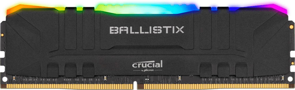 MEMORIA RAM CRUCIAL BALLISTIX 8GB 3200MHz DDR4 BLACK RGB