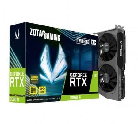 TARJETA DE VIDEO ZOTAC GEFORCE RTX 3060 Ti TWIN EDGE OC LHR 8GB GDDR6