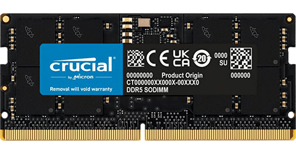 MEMORIA RAM CRUCIAL 8GB DDR5 4800MHz SODIMM CT8G48C40S5
