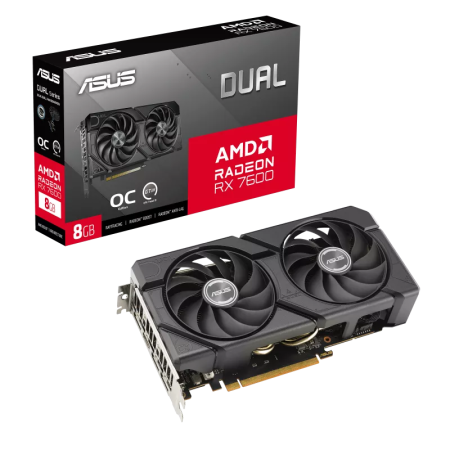 TARJETA DE VIDEO ASUS DUAL RX 7600 EVO OC 8GB DDR6
