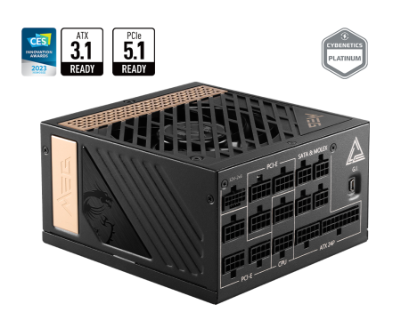 FUENTE DE PODER MSI MEG AI1300P PCIE5 1300W 80 PLUS PLATINO
